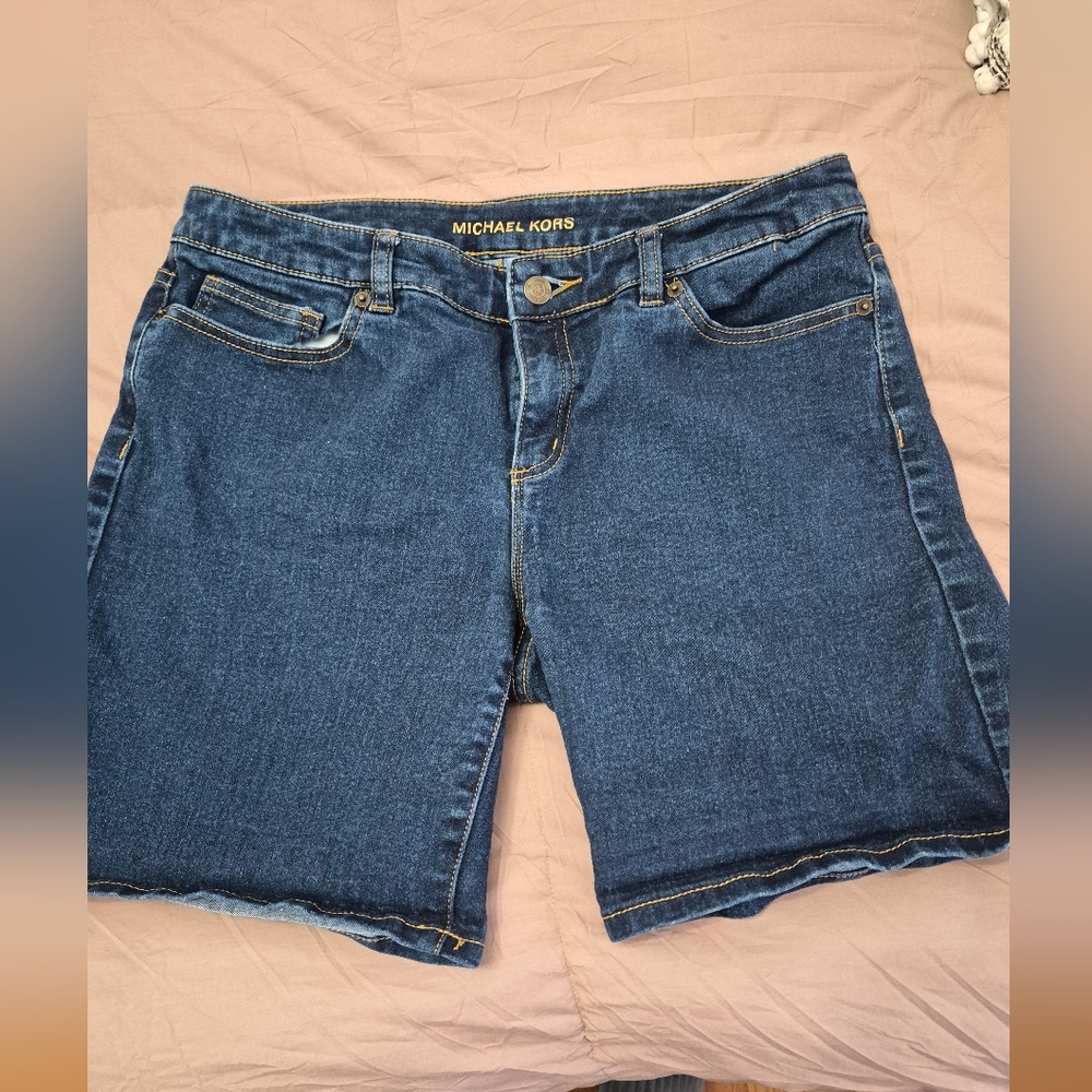 Michael Kors Dark Blue Jean Shorts Size 8